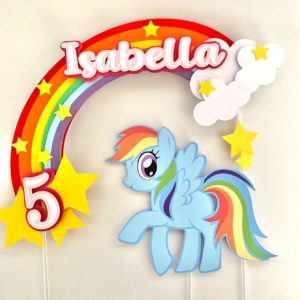 Topo de Bolo Rainbow Dash